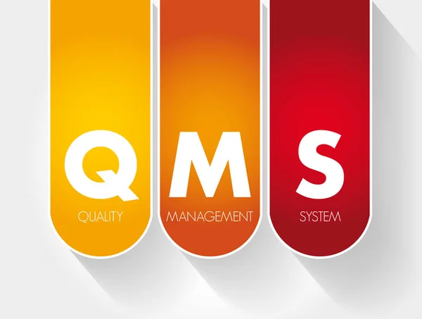 Qms Ακρωνύμιο Συστήματος Διαχείρισης Ποιότητας Υπόβαθρο Επιχειρηματικής Έννοιας — Διανυσματικό Αρχείο