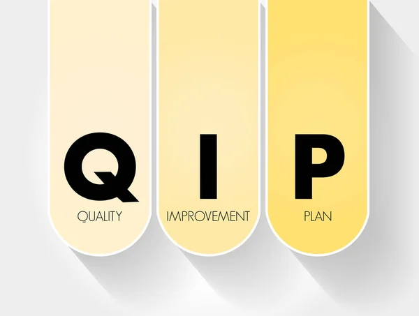 Qip 品質向上計画の頭字語 健康コンセプトの背景 — ストックベクタ