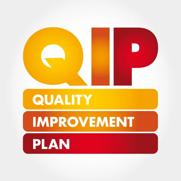 Qip Acronimo Quality Improvement Plan Background Del Concetto Salute — Vettoriale Stock
