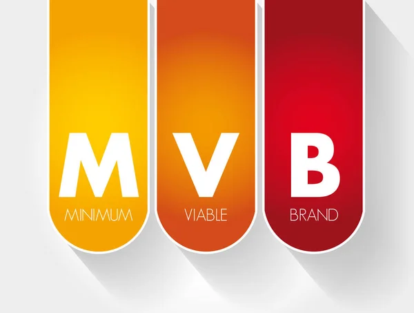 Mvb Minimum Viable Brand Acronym Business Concept Background — Stock Vector