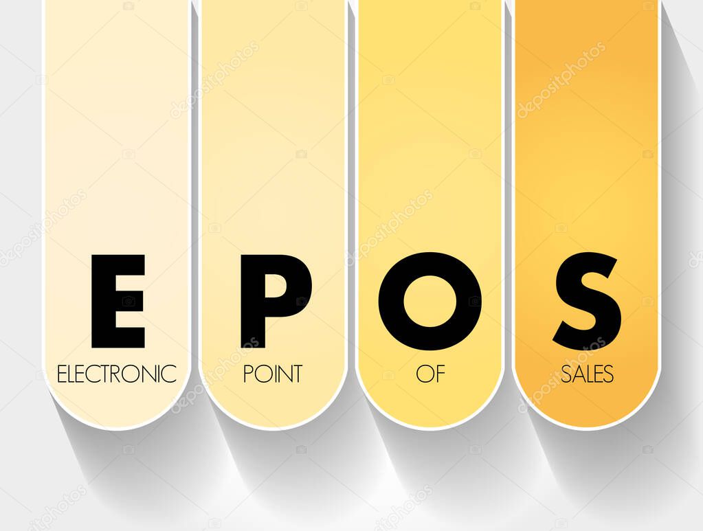 EPOS - Electronic Point of Sales acronym, business concept background