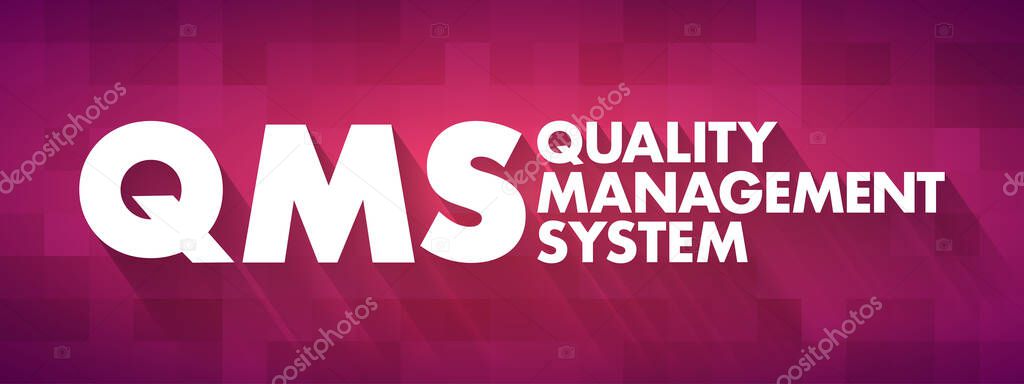 QMS - Quality Management System acronym, business concept background