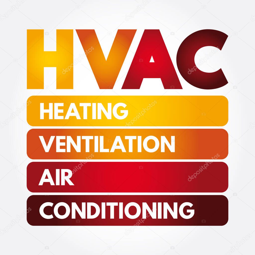 HVAC - Heating, Ventilation, and Air Conditioning acronym, concept background
