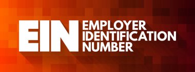 EIN - İşveren Kimliği Numara Kısaltma, konsept arkaplan