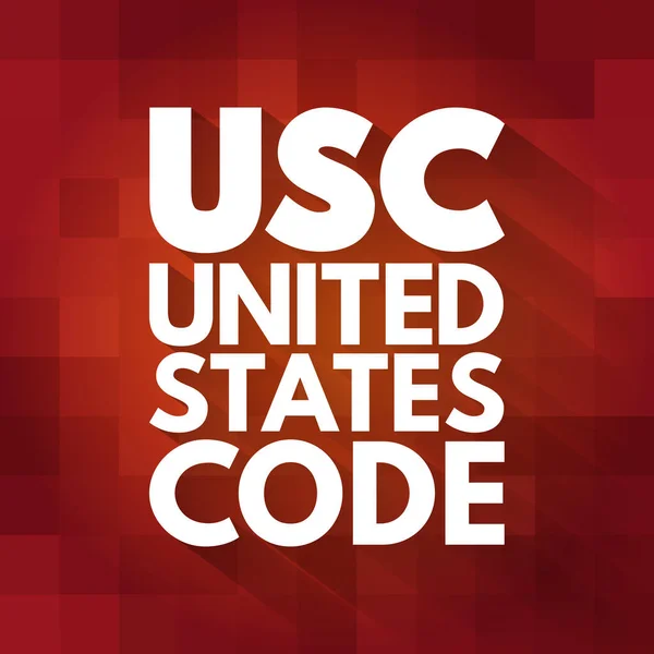 Usc Estados Unidos Código Sigla Fundo Conceito —  Vetores de Stock