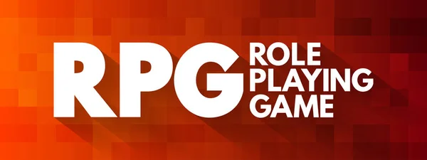 Rpg Сокращение Ролевой Игры Предыстория Концепции — стоковый вектор