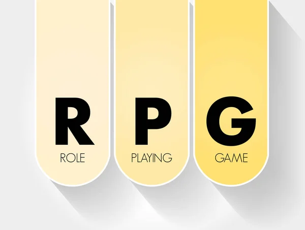 Rpg Role Playing Game Acronym Concept Background — 图库矢量图片