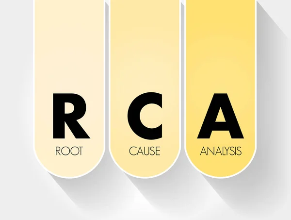 Rca Root Cause Analysis Mozaikszó Koncepció Háttér — Stock Vector