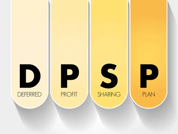 Dpsp Deferred Profit Sharing Plan Akronim Latar Belakang Konsep Bisnis - Stok Vektor