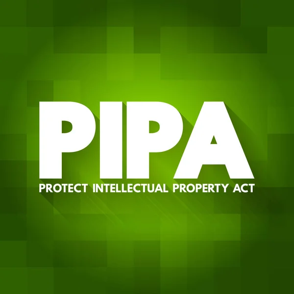 Pipa Protect Intellectual Property Act Akronym Konzeptioneller Hintergrund — Stockvektor