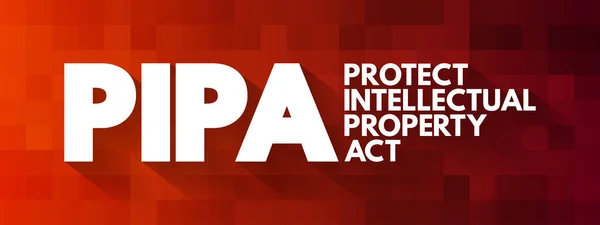 Pipa Protect Intellectual Property Act Akronym Konzeptioneller Hintergrund — Stockvektor