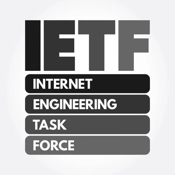 Ietf Internet Engineering Task Force Sigla Fundo Conceito —  Vetores de Stock