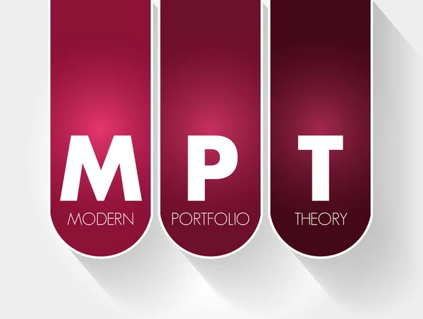 Mpt Modern Portfolio Theory Acronym Business Concept Background — Stock Vector