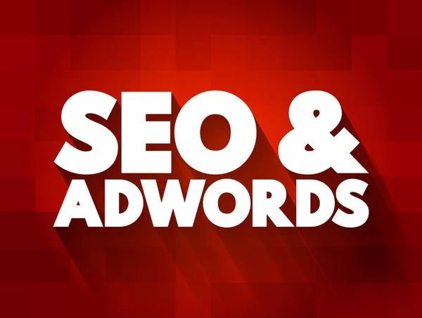 Seo Adwords Text Business Concept Background — 스톡 벡터