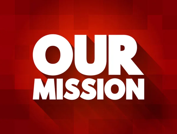 Our Mission Text Business Concept Background — 图库矢量图片