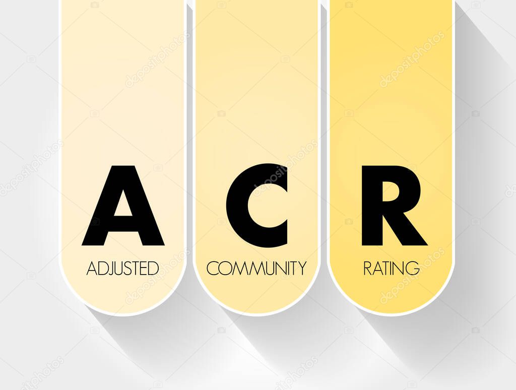 ACR - Adjusted Community Rating acronym, medical concept background