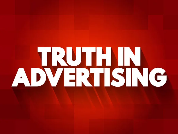 Truth Advertising Citation Textuelle Fond Concept — Image vectorielle