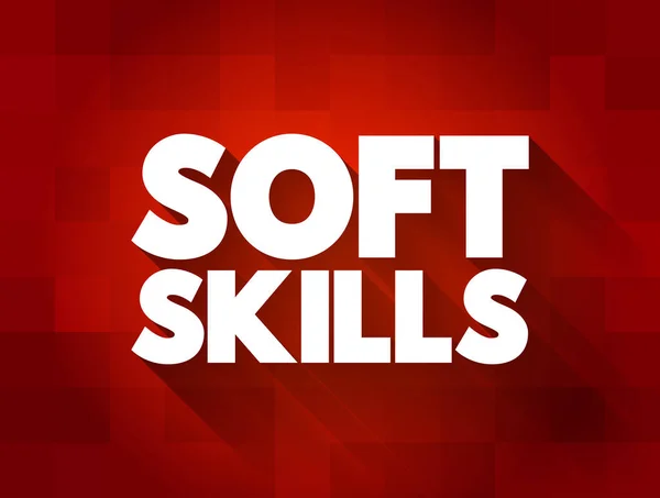 Soft Skills Cita Texto Concepto Fondo — Archivo Imágenes Vectoriales