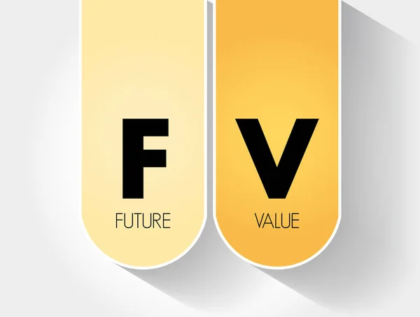 未来价值首字母缩写 商业概念背景 — 图库矢量图片