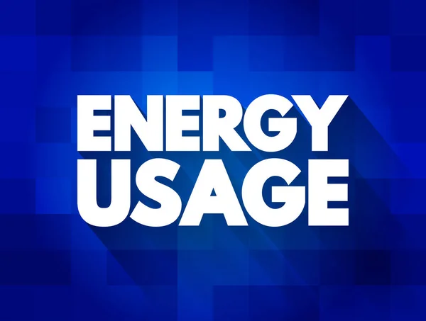 Energy Usage Text Quote Concept Background — Stock Vector