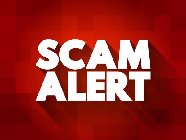 Scam Alert Text Citat Begrepp Bakgrund — Stock vektor