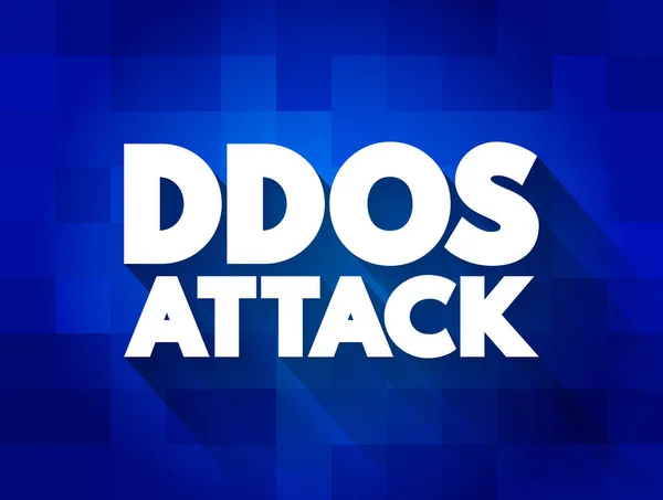 Ddos Attaque Citation Texte Arrière Plan Concept — Image vectorielle