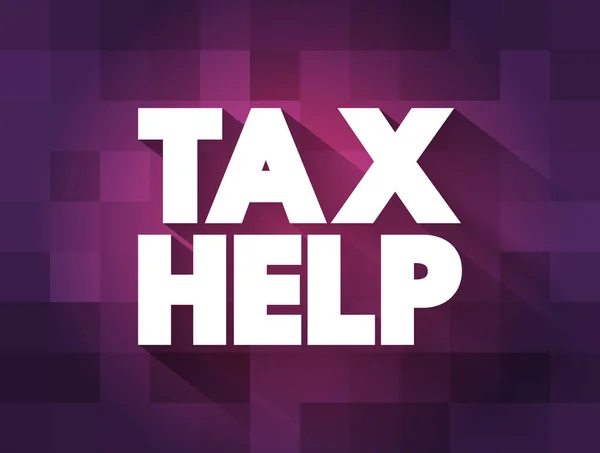 Tax Help Tekst Citaat Concept Achtergrond — Stockvector
