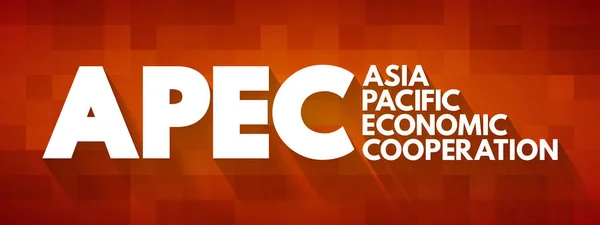 Apec アジア太平洋経済協力頭字語 概念背景 — ストックベクタ