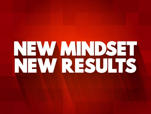 New Mindset New Results Text Zitat Konzept Hintergrund — Stockvektor