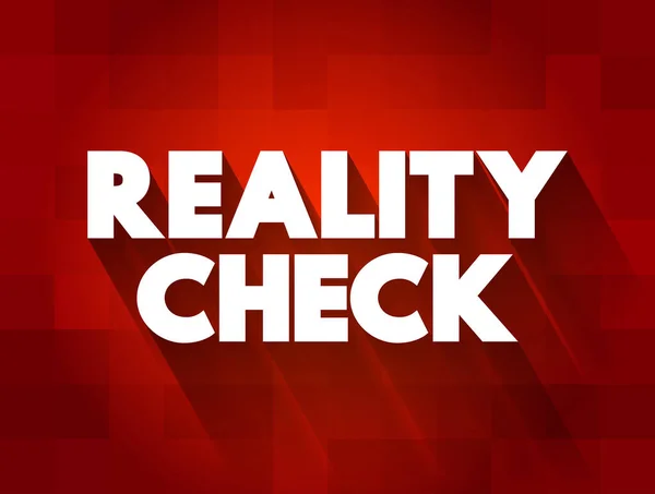 Reality Check Text Zitat Konzept Hintergrund — Stockvektor