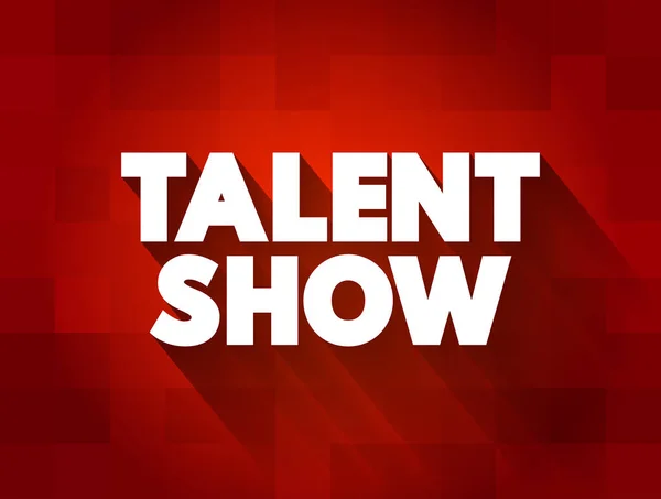 Talent Show Szöveges Idézet Koncepció Háttér — Stock Vector