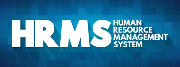 Hrms Ακρωνύμιο Του Συστήματος Διαχείρισης Ανθρώπινου Δυναμικού Υπόβαθρο Επιχειρηματικής Ιδέας — Διανυσματικό Αρχείο