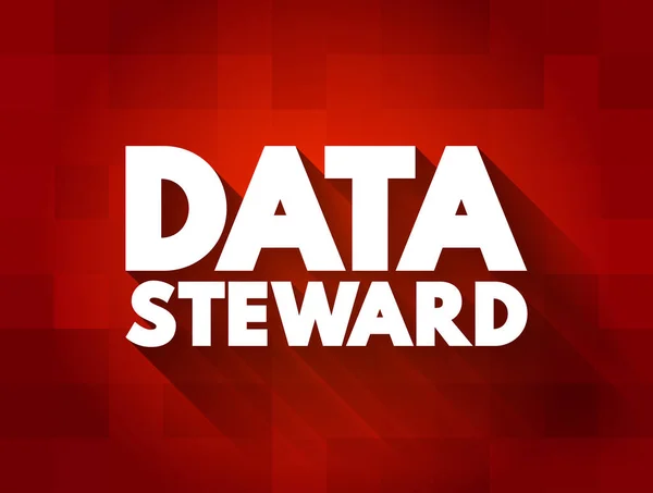 Data Steward Citação Texto Fundo Conceito — Vetor de Stock