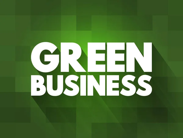 Green Business Citazione Del Testo Concept Background — Vettoriale Stock
