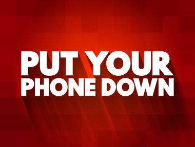 Telefonunuzu bırakın metin alıntısı, konsept arkaplan