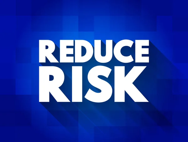 Csökkentse Kockázatra Vonatkozó Szöveges Árajánlatot Koncepció Háttér — Stock Vector