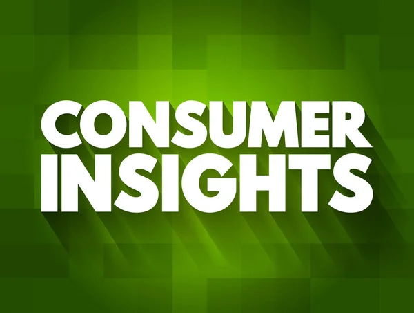 Consumer Insights Citazione Testuale Concept Background — Vettoriale Stock