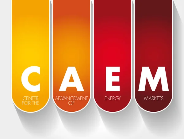 Caem Center Advancement Energy Markets Acronym Abbreviation Concept Background — Stock Vector