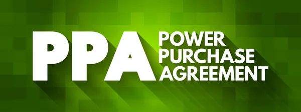 Ppa 电力采购协议首字母缩写 概念背景 — 图库矢量图片