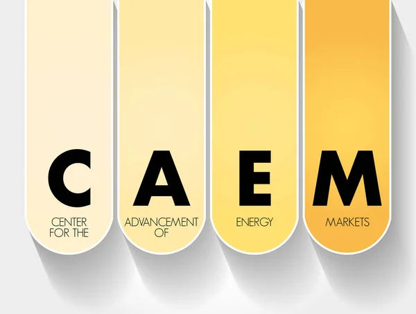 Caem Center Advancement Energy Markets Akronym Abkürzungskonzept Hintergrund — Stockvektor