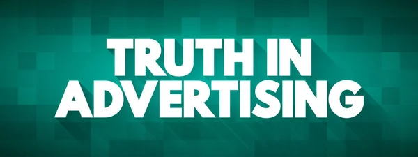 Truth Advertising Citation Textuelle Fond Concept — Image vectorielle