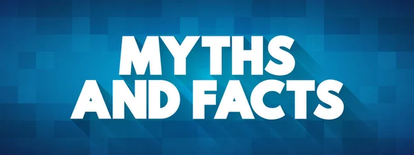 Myths Facts Text Quote 컨셉트 — 스톡 벡터