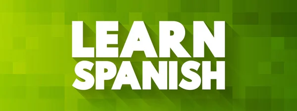 Lär Dig Spanska Text Citat Begrepp Bakgrund — Stock vektor