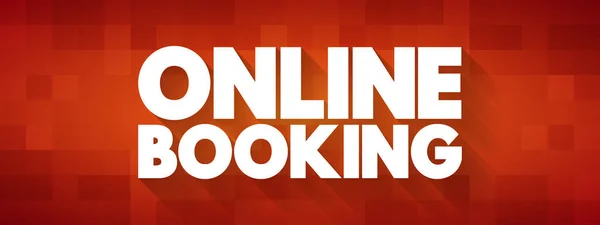 Online Booking Κείμενο Απόσπασμα Φόντο Έννοια — Διανυσματικό Αρχείο