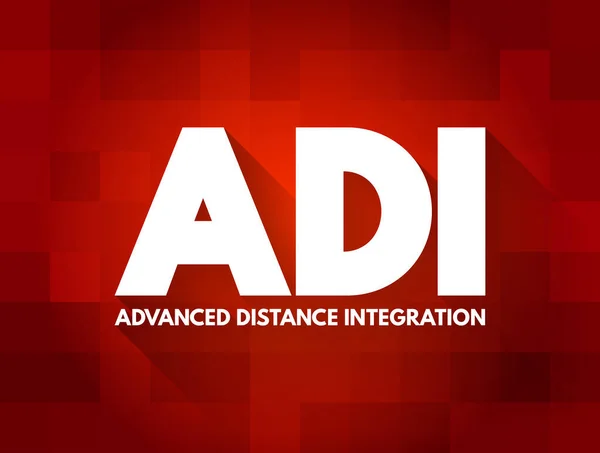 Adi Advanced Distance Integration Acrônimo Fundo Conceito —  Vetores de Stock