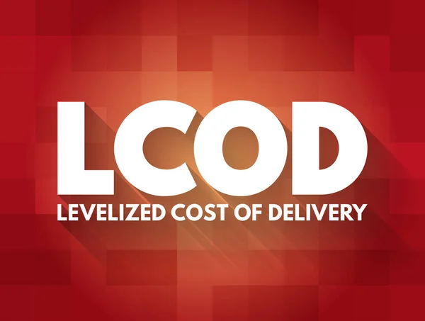 Lcod Levelized Cost Delivery Acronym Abbreviation Concept Background — Stock Vector