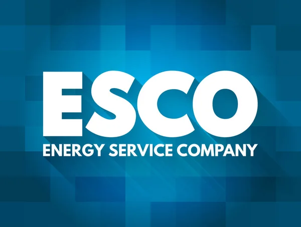 Esco Energie Service Bedrijf Acroniem Afkorting Concept Achtergrond — Stockvector
