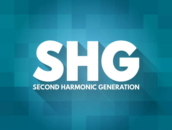 Shg Second Harmonic Generation Ακρωνύμιο Συντομογραφία Έννοια Φόντο — Διανυσματικό Αρχείο