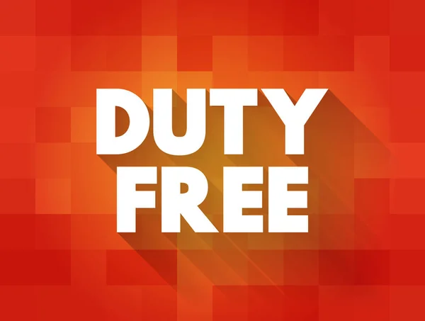Duty Free Text Zitat Konzept Hintergrund — Stockvektor