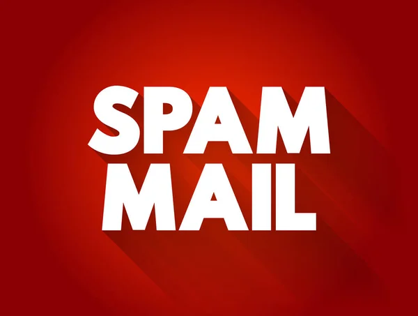 Αλληλογραφία Spam Απόσπασμα Κειμένου Φόντο Έννοια — Διανυσματικό Αρχείο